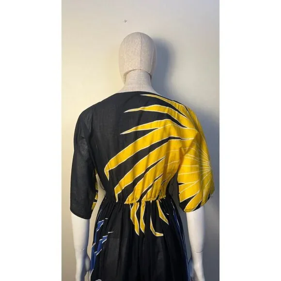 MOLLIE PARNIS STUDIO DOLMAN COUTURE SLEEVE DRESS 6 VINTAGE - Picture 10 of 14